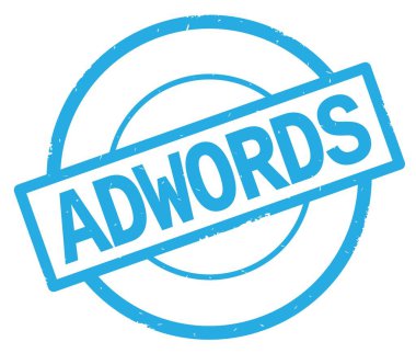 Adwords metin, camgöbeği basit daire damga yazılmış.
