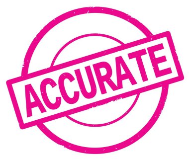 Doğru metin, pembe daire basit damga yazılmış.