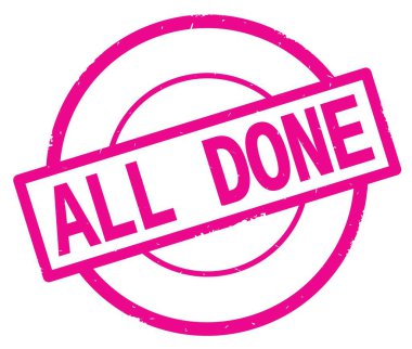 Pembe daire basit damgası yazılmış tüm bitmiş metni.