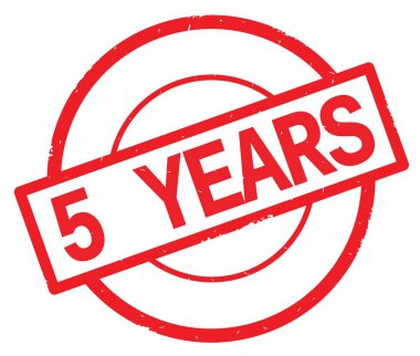 5 yıl metin, kırmızı daire basit damga yazılmış.