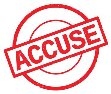 Kırmızı daire basit damgası yazılmış metni, suçlamak.