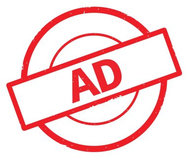 Reklam metni, kırmızı daire basit damga yazılmış.