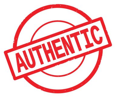 Kırmızı daire basit damgası yazılı otantik metin.