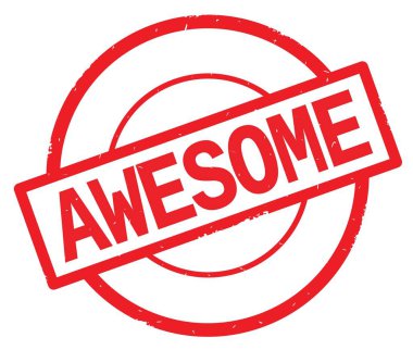 Kırmızı daire basit damgası yazılmış harika metni.