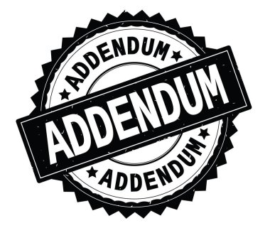 Zeyilname siyah metin damgası, zig zag kenarlıklı yuvarlak.