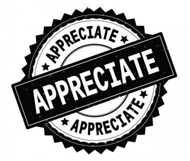 Siyah takdir metin damgası, zig zag kenarlıklı yuvarlak.