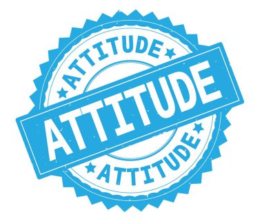 Tutum mavi metin damgası, zig zag kenarlıklı yuvarlak.