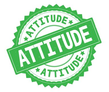 Tutum yeşil metin damgası, zig zag kenarlıklı yuvarlak.