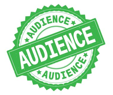 Seyirci yeşil metin damgası, zig zag kenarlıklı yuvarlak.