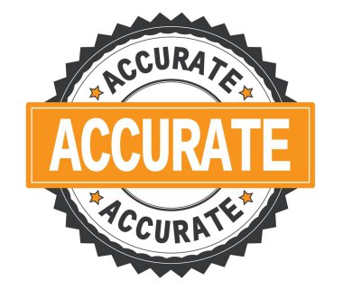 Doğru metin gri ve turuncu yuvarlak damga, zig zag borde ile