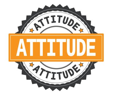 Tutum metin gri ve turuncu yuvarlak damga, zig zag borde ile