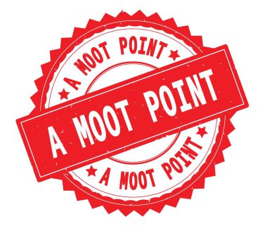 Bir tartışma konusu kırmızı metin damgası, zig zag kenarlıklı yuvarlak.