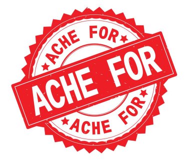 Ağrısı için kırmızı metin damgası, zig zag kenarlıklı yuvarlak.