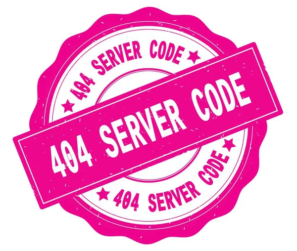 404 serverkod text, skriven på rosa runda badge. — Stockfoto