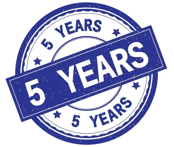 5 YEARS , written text on blue round rubber stamp. — Stock Photo, Image