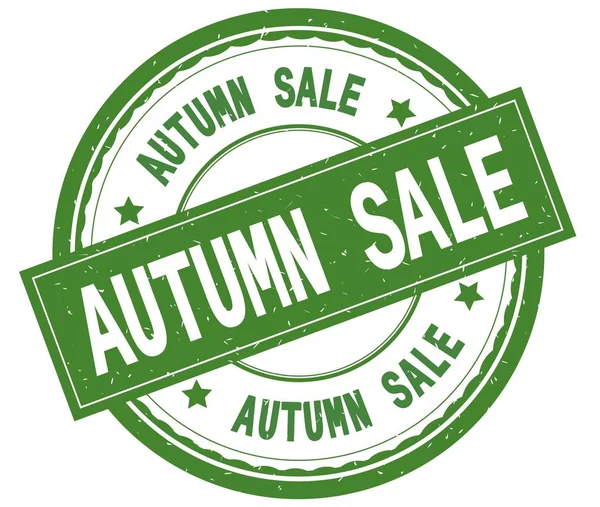 AUTUMN SALE , written text on green round rubber stamp. — Stock Photo, Image