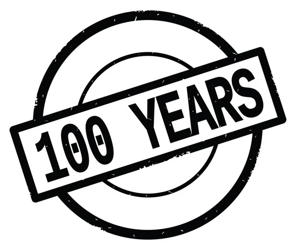 100 AÑOS de texto, escrito en negro sello círculo simple . —  Fotos de Stock