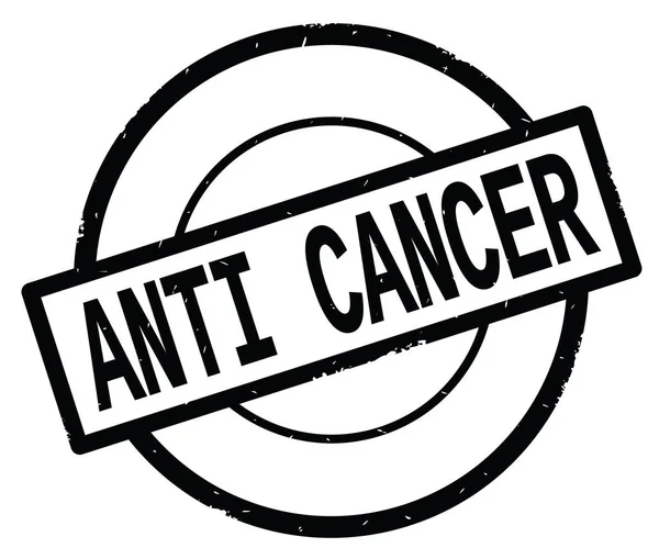 ANTI CANCER tekst, skrevet på sort simpel cirkel stempel . - Stock-foto