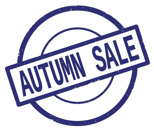 AUTUMN SALE text, written on blue simple circle stamp. — Stock Photo, Image