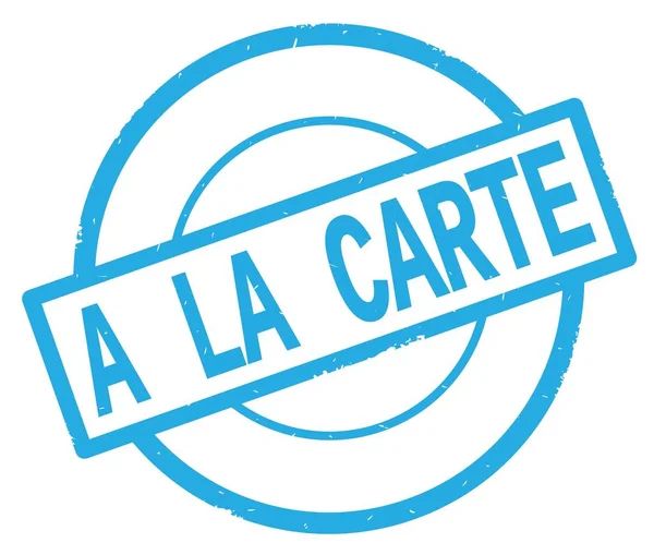 La Carte tekst, napisany na znaczku cyjan prosty koło. — Zdjęcie stockowe