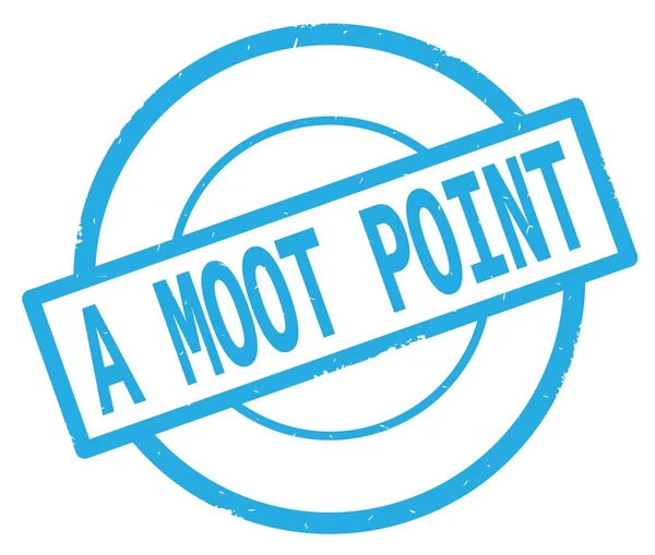 Um texto MOOT POINT, escrito em ciano carimbo círculo simples . — Fotografia de Stock