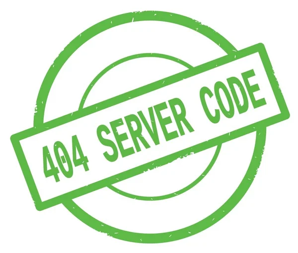 404 CÓDIGO DE SERVIDOR texto, escrito en verde sello círculo simple . —  Fotos de Stock