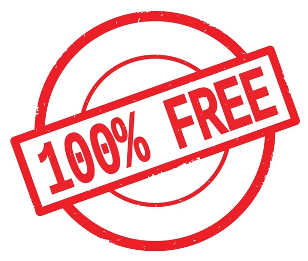 100 PERCENT testo gratuito, scritto su timbro cerchio semplice rosso . — Foto Stock