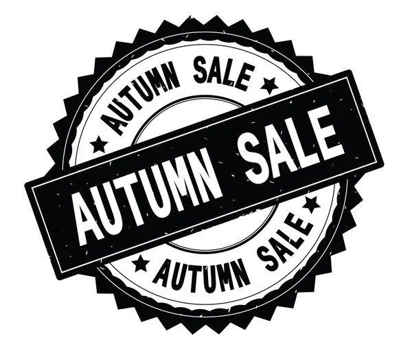 Sonbahar Satılık siyah metin damgası, zig zag kenarlıklı yuvarlak.