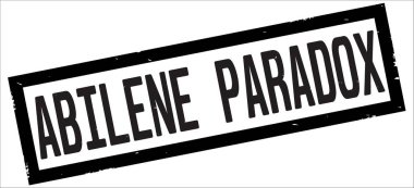 Abilene Paradox metin, siyah dikdörtgen kenarlık damgası.