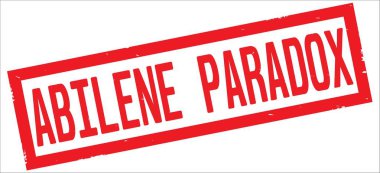 Abilene Paradox metin, kırmızı dikdörtgen kenarlık damgası.