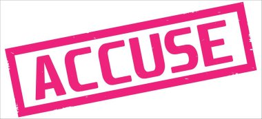 Pembe dikdörtgen kenarlık damga üzerinde metin suçlamak.