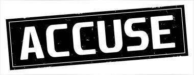 Metni, tam siyah dikdörtgen damga suçlamak.