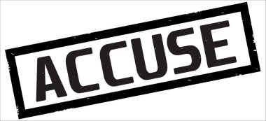 Siyah dikdörtgen kenarlık damga üzerinde metin suçlamak.