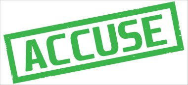 Yeşil dikdörtgen kenarlık damga üzerinde metin suçlamak.