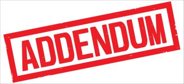 Kırmızı dikdörtgen kenarlık damga üzerinde ek metin.