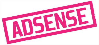 AdSense metin, pembe dikdörtgen kenarlık damgası.