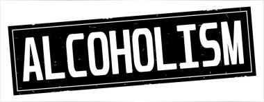 Alkolizm metni, tam siyah dikdörtgen damgası.