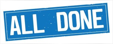 Tam mavi dikdörtgen damga üzerinde tüm bitmiş metin.