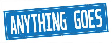 Bir şey gider tam mavi dikdörtgen damga üzerinde metin.