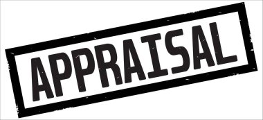 Siyah dikdörtgen kenarlık damga üzerinde değerlendirme metin.