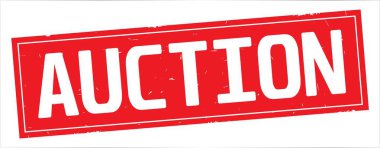 Açık artırma metni, tam kırmızı dikdörtgen damgası.