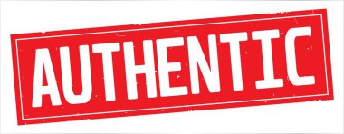 Otantik metni, tam kırmızı dikdörtgen damgası.