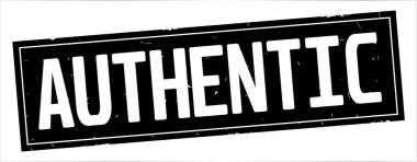 Otantik metni, tam siyah dikdörtgen damgası.