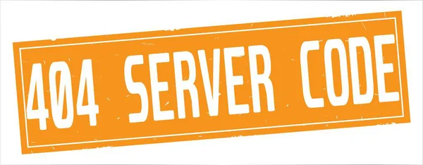 404 Servercode-Text, auf orangefarbenem Rechteck-Stempel. — Stockfoto