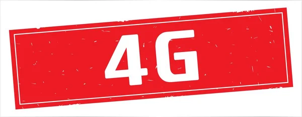 Текст 4G, на повній марці червоного прямокутника . — стокове фото