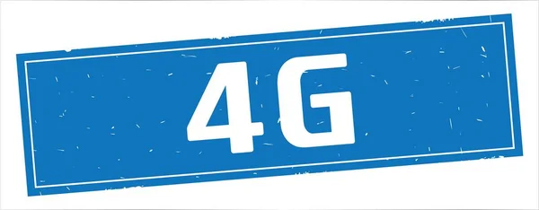 Текст 4G, на позначці повного синього прямокутника . — стокове фото
