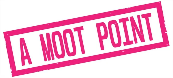 Um texto MOOT POINT, no selo de borda retangular rosa . — Fotografia de Stock
