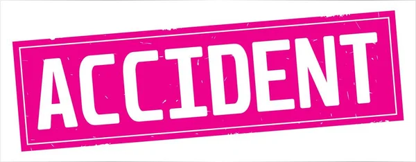 ACCIDENT text, on full pink rectangle stamp. — Stock Photo, Image