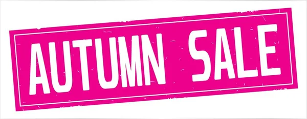 AUTUMN  SALE text, on full pink rectangle stamp. — Stock Photo, Image