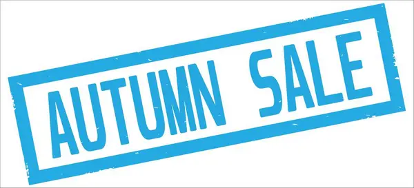 Podzimní prodej text, na azurové obdélník hranice razítka. — Stock fotografie